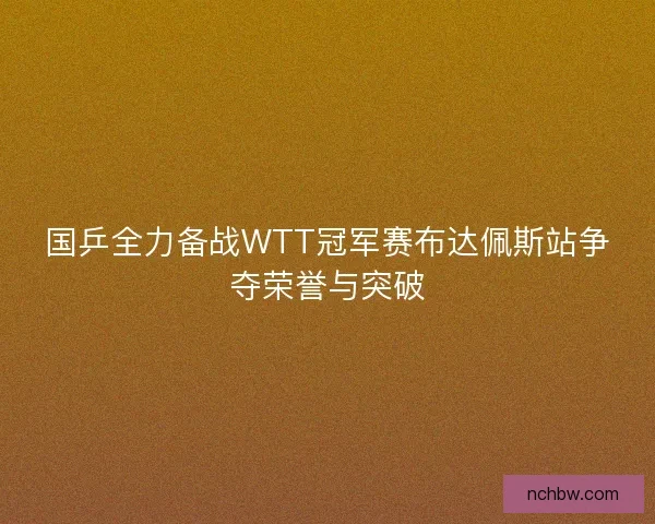 国乒全力备战WTT冠军赛布达佩斯站争夺荣誉与突破